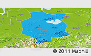 Political Panoramic Map of Xuancheng, physical outside