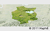 Satellite Panoramic Map of Xuancheng, lighten