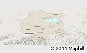 Shaded Relief Panoramic Map of Xuancheng, lighten