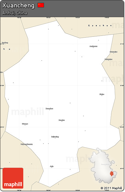 Classic Style Simple Map of Xuancheng