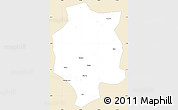 Classic Style Simple Map of Xuancheng, single color outside