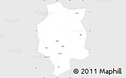 Silver Style Simple Map of Xuancheng, single color outside