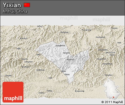 Classic Style 3D Map of Yixian
