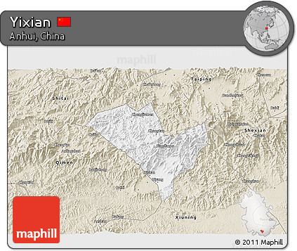 Classic Style 3D Map of Yixian