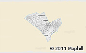 Classic Style 3D Map of Yixian, single color outside