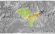 Physical 3D Map of Yixian, desaturated