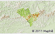 Physical 3D Map of Yixian, lighten