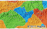 Political 3D Map of Yixian