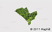 Satellite 3D Map of Yixian, cropped outside