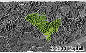 Satellite 3D Map of Yixian, desaturated