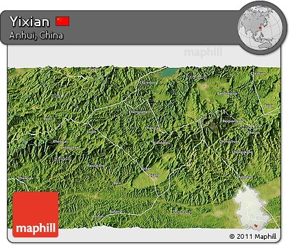 Satellite 3D Map of Yixian