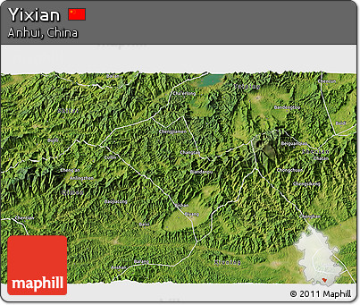 Satellite 3D Map of Yixian