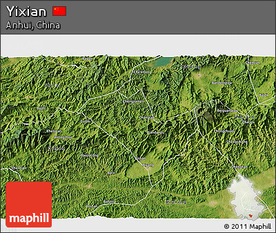 Satellite 3D Map of Yixian