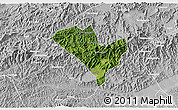 Satellite 3D Map of Yixian, lighten, desaturated