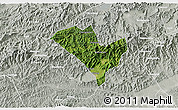 Satellite 3D Map of Yixian, lighten, semi-desaturated