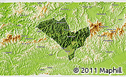 Satellite 3D Map of Yixian, physical outside