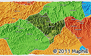 Satellite 3D Map of Yixian, political outside