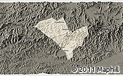 Shaded Relief 3D Map of Yixian, darken
