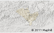 Shaded Relief 3D Map of Yixian, lighten, semi-desaturated