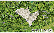 Shaded Relief 3D Map of Yixian, satellite outside