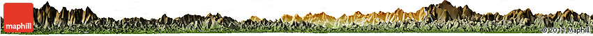 Physical Horizon Map of Yixian, darken