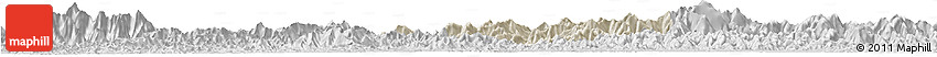 Shaded Relief Horizon Map of Yixian, desaturated