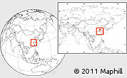 Blank Location Map of Yixian, within the entire country