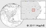 Blank Location Map of Yixian, highlighted country