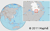 Gray Location Map of Yixian, highlighted parent region