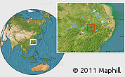 Satellite Location Map of Yixian