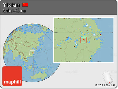 Savanna Style Location Map of Yixian