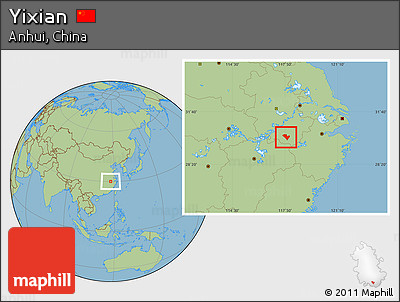 Savanna Style Location Map of Yixian