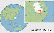 Savanna Style Location Map of Yixian, highlighted parent region
