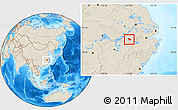 Shaded Relief Location Map of Yixian
