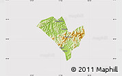 Physical Map of Yixian, cropped outside