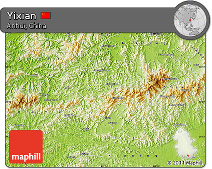 Physical Map of Yixian