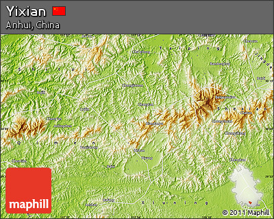 Physical Map of Yixian