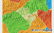 Physical Map of Yixian, political outside