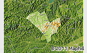 Physical Map of Yixian, satellite outside