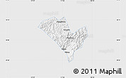 Silver Style Map of Yixian, single color outside