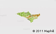 Physical Panoramic Map of Yixian, cropped outside