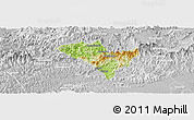 Physical Panoramic Map of Yixian, lighten, desaturated