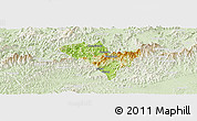 Physical Panoramic Map of Yixian, lighten