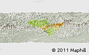 Physical Panoramic Map of Yixian, lighten, semi-desaturated