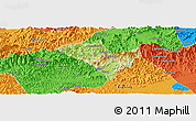 Physical Panoramic Map of Yixian, political outside