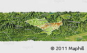 Physical Panoramic Map of Yixian, satellite outside