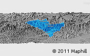 Political Panoramic Map of Yixian, desaturated