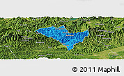 Political Panoramic Map of Yixian, satellite outside