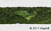 Satellite Panoramic Map of Yixian, darken