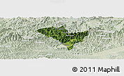 Satellite Panoramic Map of Yixian, lighten